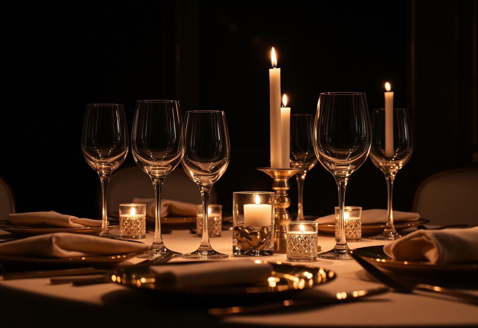 Formal dinner tablescape